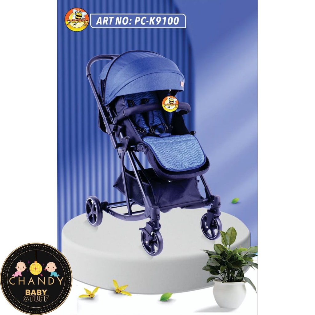 BABY STROLLER PC-K9100 PASIFIC KERETA DORONG BAYI CABIN SIZE (ROCKER &amp; REVERSIBLE STIR)