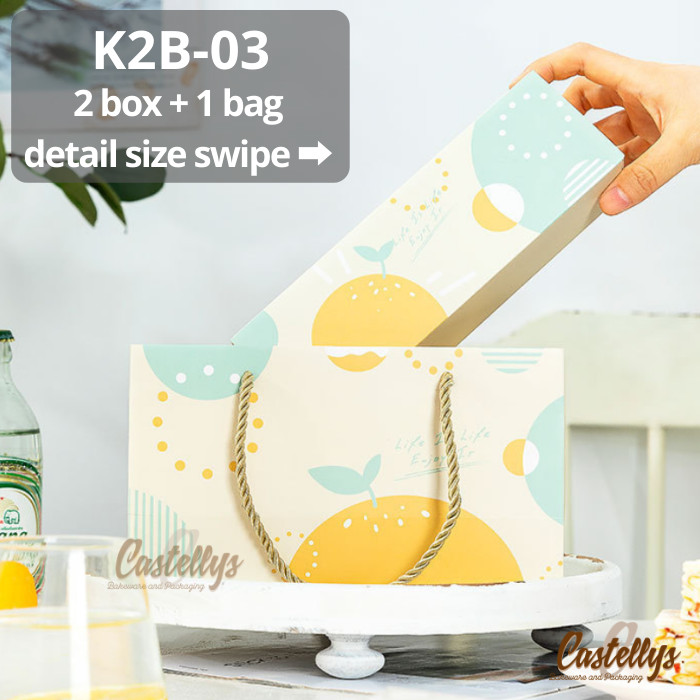 

5 pcs Kotak Box Kue + Paper Bag K2B-03 Roti Bolu Nastar