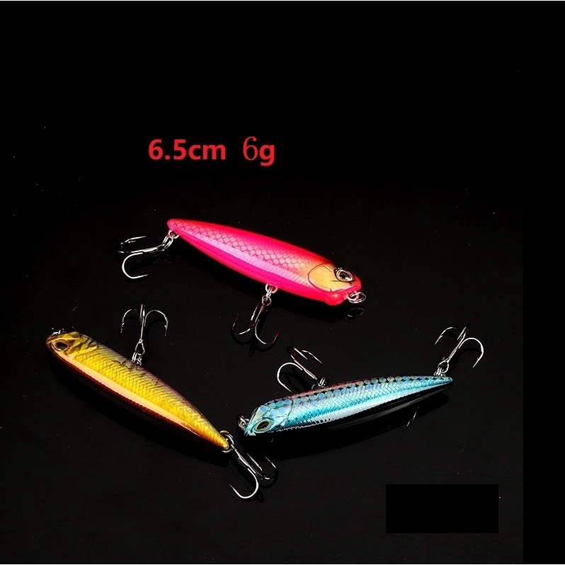 Shengyao 1Pcs New Duo Pencil Umpan Pancing 6.5cm/6g Minnow Popper Replica DW59 Floating Fishing Lure Ikan Bass Bait Wobbler Kail Tackle