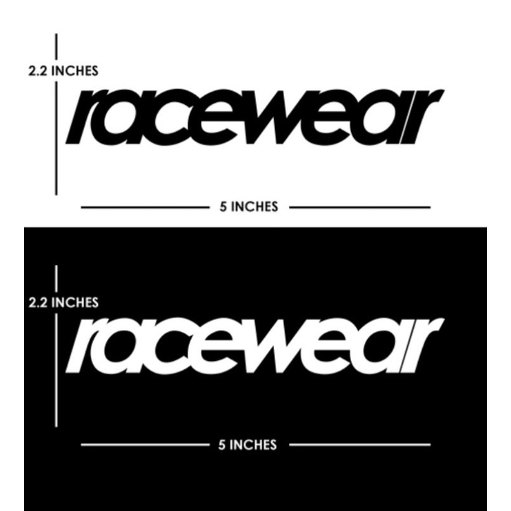 stiker logo racewear cutting kren kekinian COD