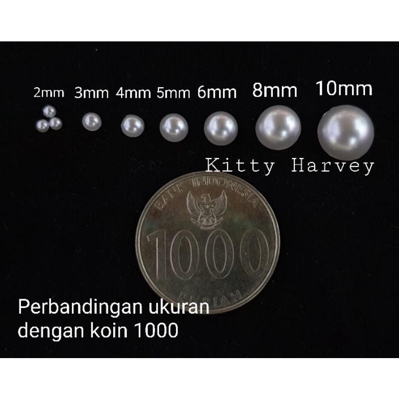 Half pearl / Mutiara belah 3mm (Premium Quality)