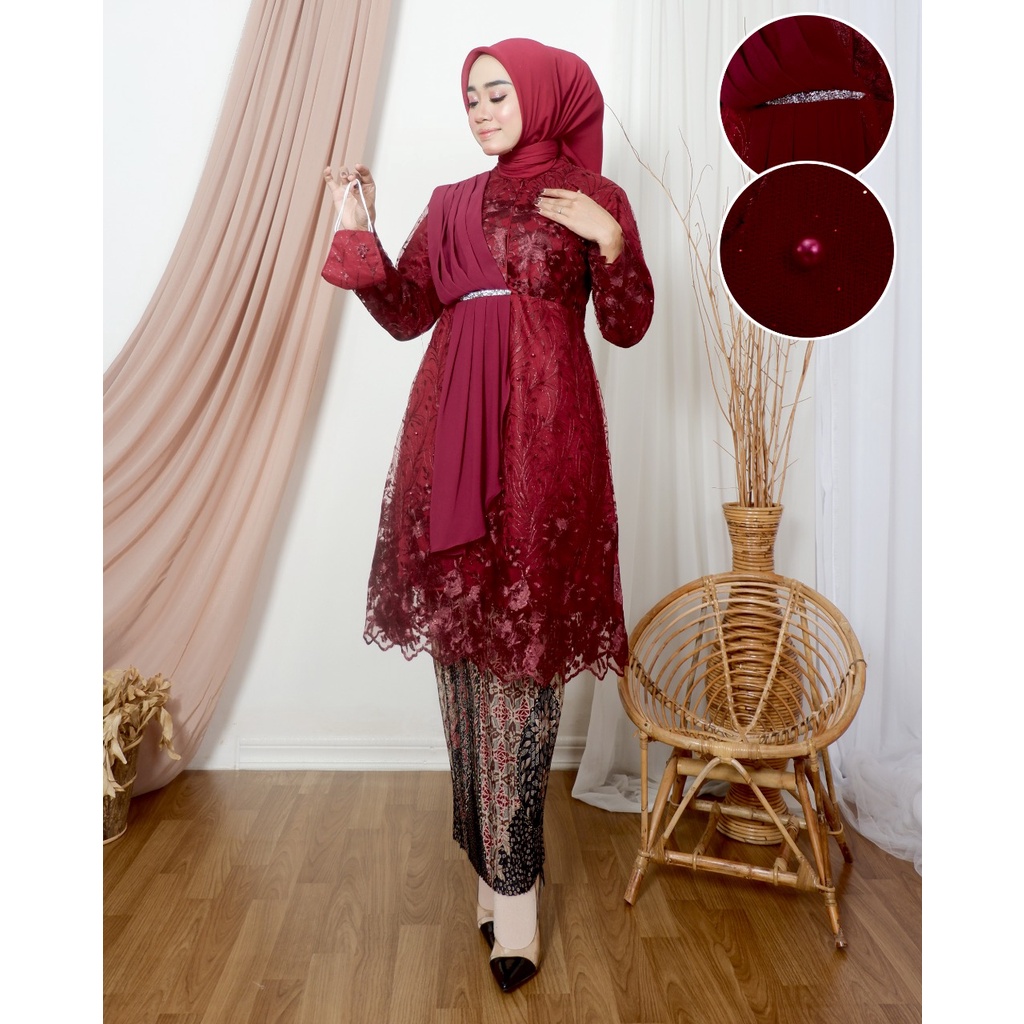 Tunik kebaya tradisional busui friendly brocade | Kebaya modern | Kebaya wisuda | Baju outfit pesta kekinian