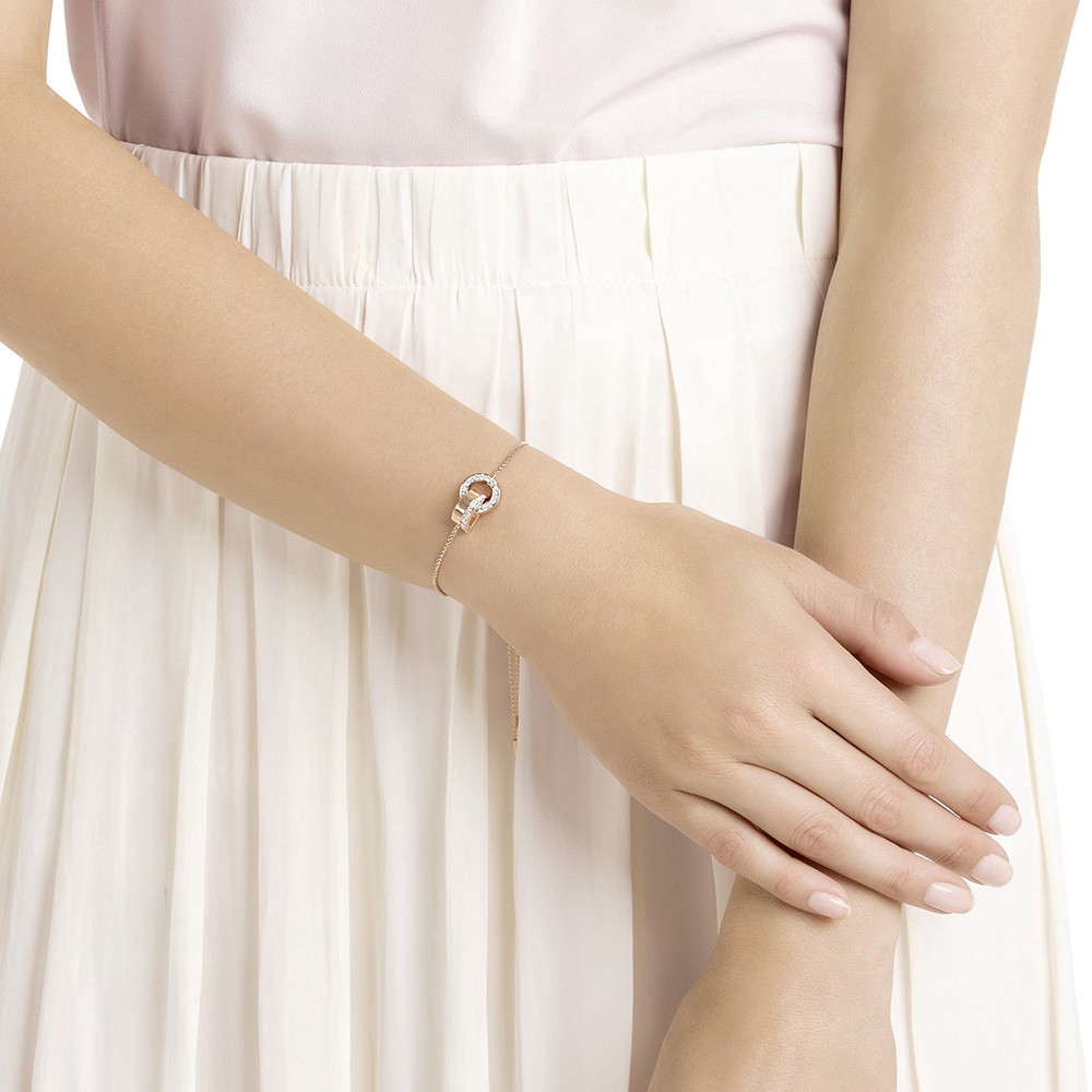 Gelang SWAROVSKI Original Asli HOLLOW Romantis Chic Ring Buckle Bracelet Perhiasan