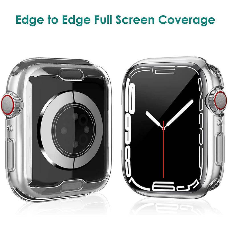 Case Pelindung Layar Apple watch 8 7 45mm 41mm iWatch 6 / 5 / 4 / SE 44mm 40mm 3 42mm / 38mm Bahan TPU Bumper