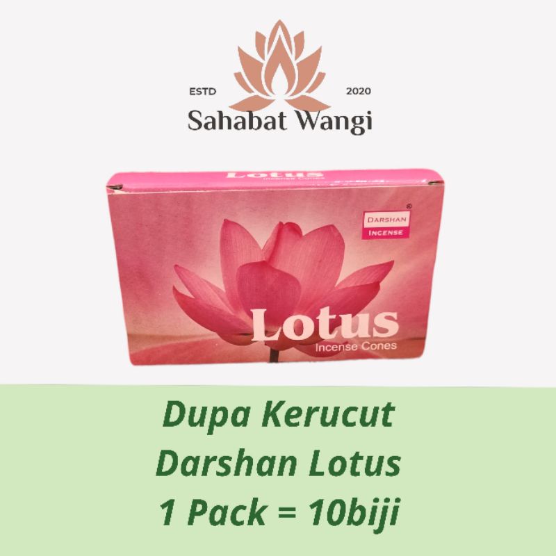 Hio Dupa Kerucut Cone India Darshan Lotus 1 Pack