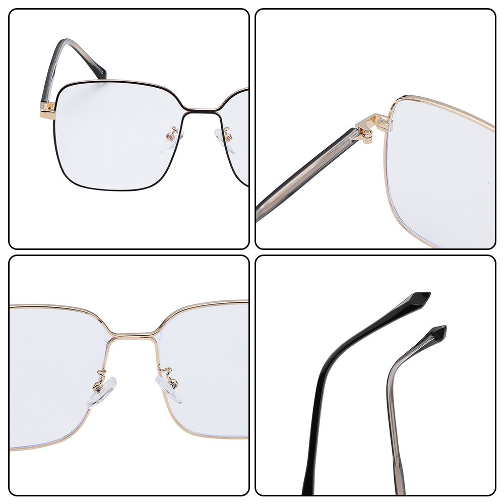 ROW Fashion Anti-blue Ray Glasses Myopia Glasses Frame Anti Glare &amp; Eye Strain Computer Glasses Office Oversized Eyeglasses Readers Square Glasses