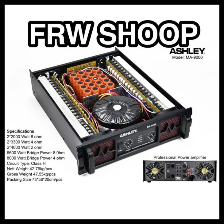Power Amplifier Ashley Ma 9000 / Ma9000 / Ma-9000 Original Kode 1366