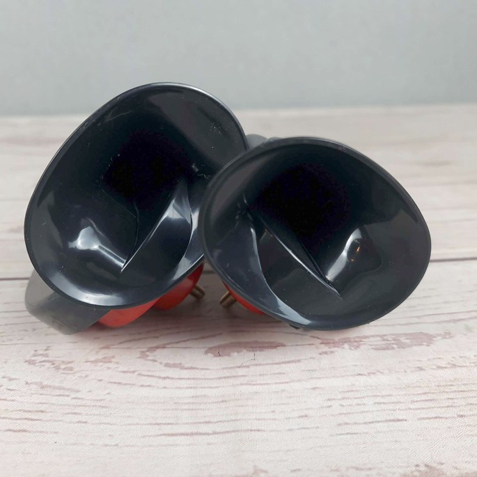 Type R Klakson Keong Mobil Loud Snail Air Horn 12V 60dB 2 PCS - 60B - Black/Red