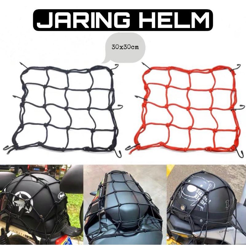 [BISA COD] Tali Jaring Pengikat Helm Barang Motor Sepeda Helmet Organizer Bicycle