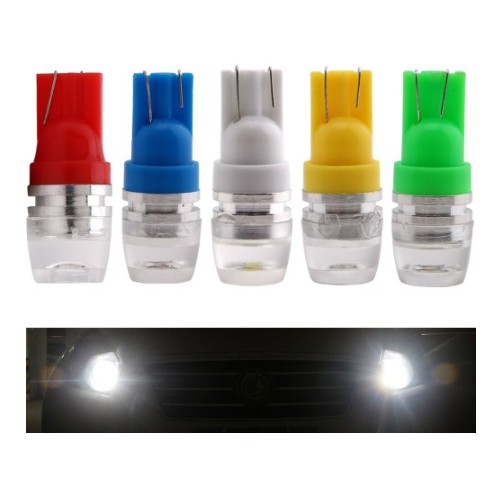 Lampu LED T10 5730 2 SMD Lens Bulbs 12V Nylon Socket LED Monster Lensa Senja Sein Mundur Rem Plat No