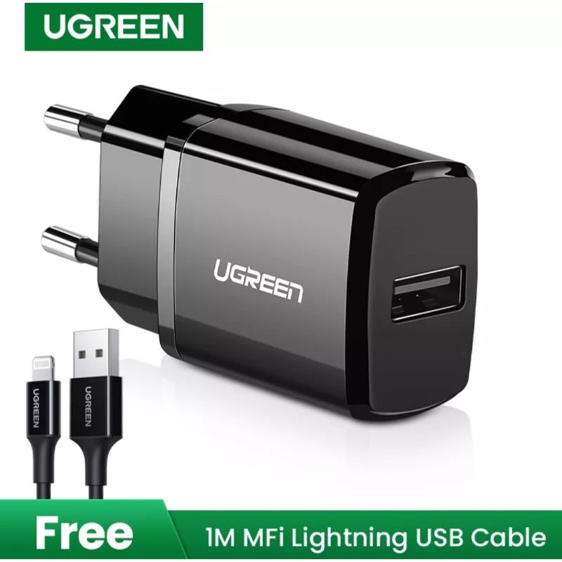 Ugreen Charger Iphone 5 6 7 8 Plus X XR XS Max Ipad Daya 10,5W