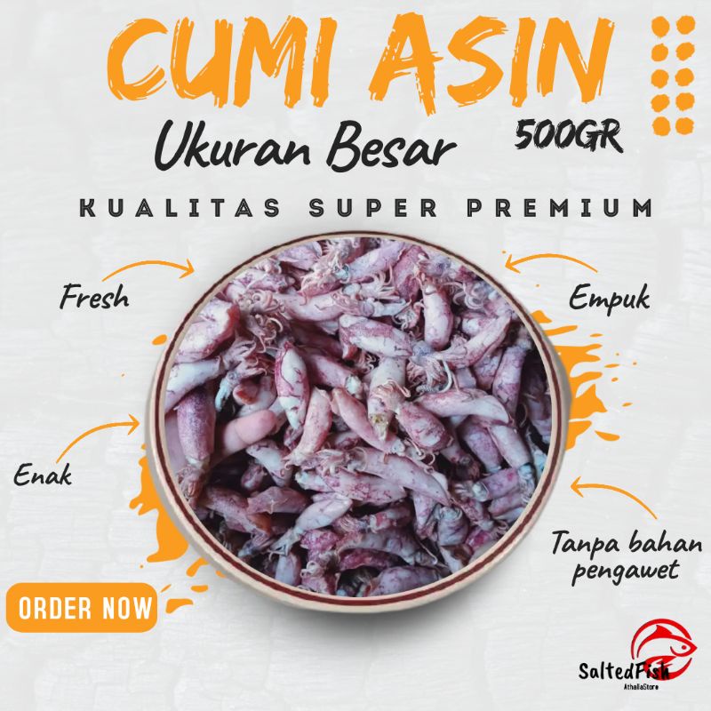 

Ikan Asin Cumi Semi Telur Uk Besar Kualitas Super Premium
