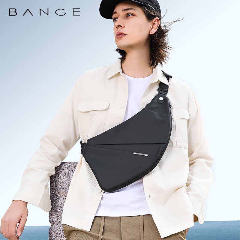 BG7378 Tas Selempang Bange Sling Shoulder Chest Bag Pria Cowok Ringan Slim Expandable