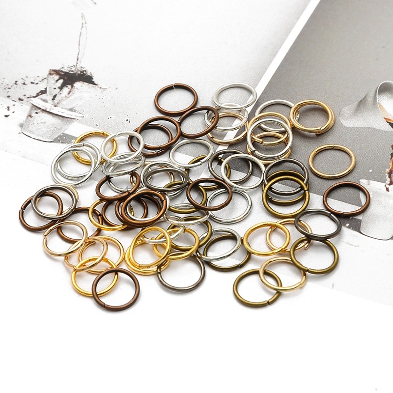 500 pcs 3/4/5/6mm logam cincin tunggal cincin lompat terbuka dan konektor cincin split untuk perhiasan DIY