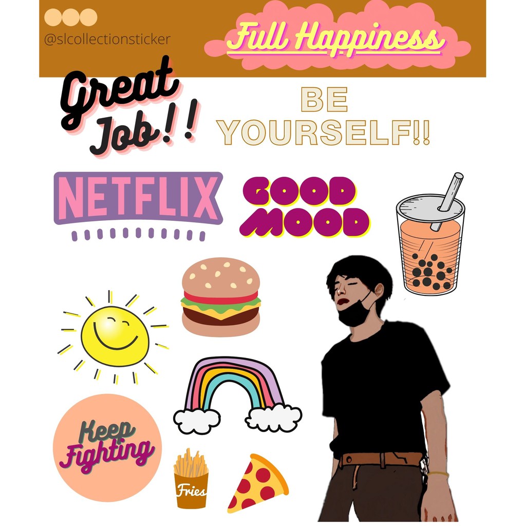 Sticker Handphone Fangirling BTS Kim Taehyung