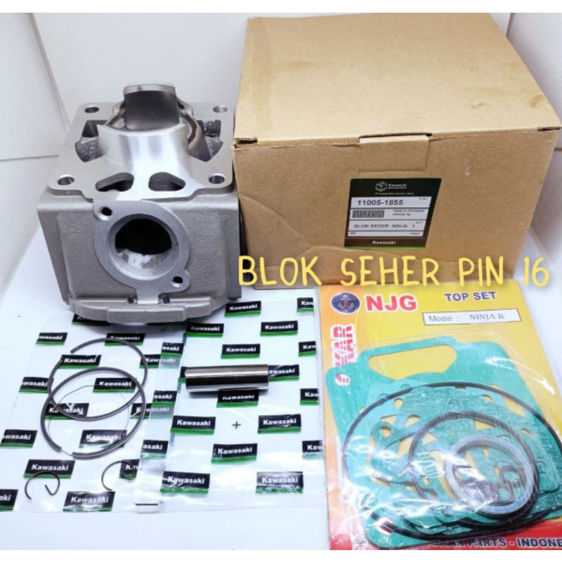 BLOK SEHER 1855 CYLINDER KOMPLIT PIN 16 NINJA LAMA NINJA R NINJA RR (Untuk Ninja Yang menggunakan Pi