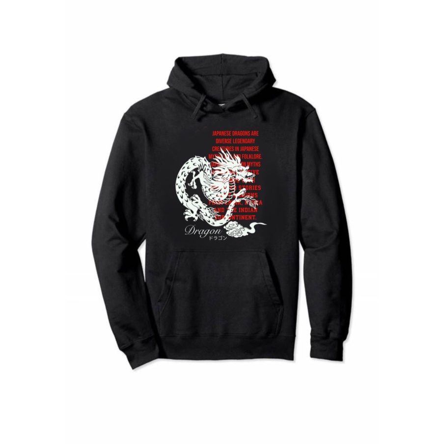 DXTCLOTHING - Japanese Dragon - Black - Hoodie