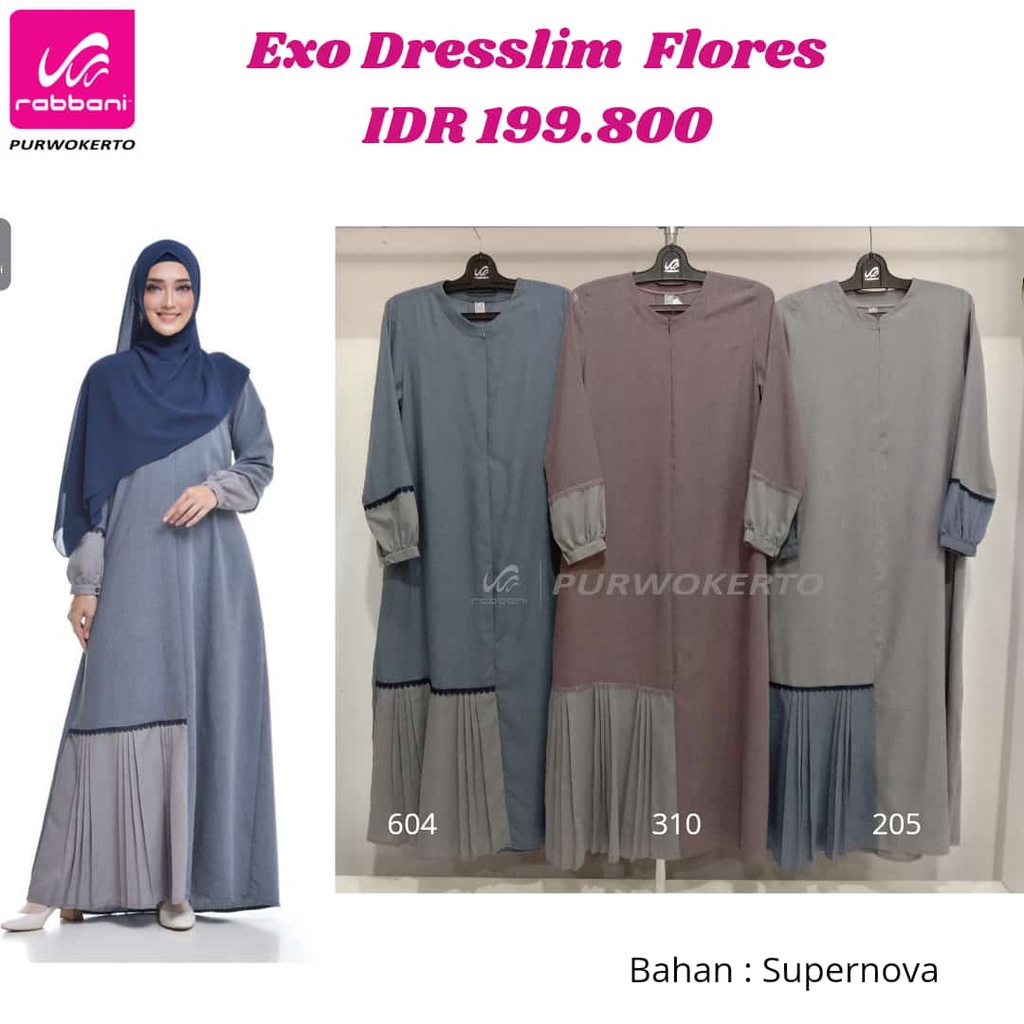 EXO DRESSLIM FLORES RABBANI / GAMIS TERBARU RABBANI EXO FLORES