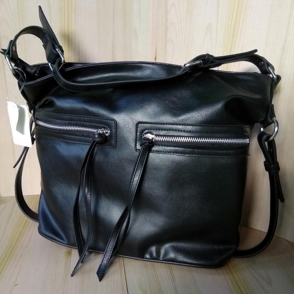 Connexion VLS1HT Tas Kulit Selempang Pundak Wanita Cantik Casual Hitam Vintage Original Matahari