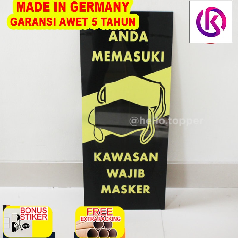 

Terlaris Signage Akrilik 60x25 Gunakan Masker | Label Sign Akrilik