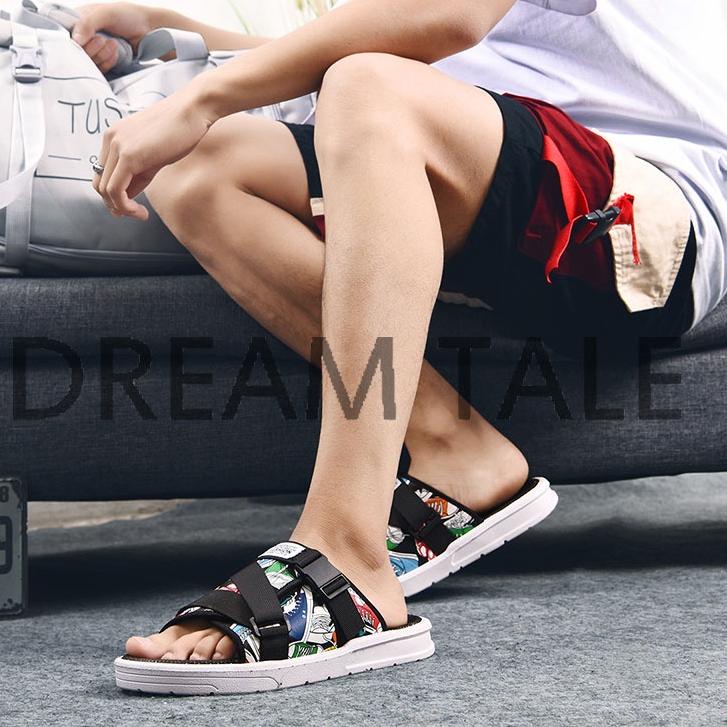 DREAM TALE Merek Asli Sendal Pria 𝑲𝒂𝒎𝒊 𝒕𝒐𝒌𝒐 𝒑𝒖𝒔𝒂𝒕 𝒕𝒓𝒆𝒏𝒅𝒔𝒆𝒕𝒕𝒆𝒓 𝒔𝒆𝒑𝒂𝒕𝒖Kirim Hari ini Sol Karet Anti Sl