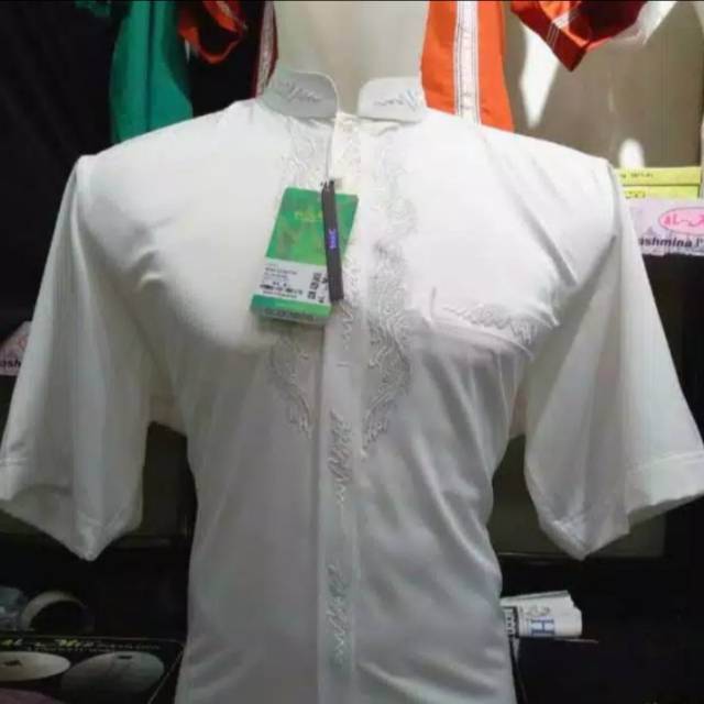 Baju Koko lengan pendek almia -kemeja Koko almia- kemko almia