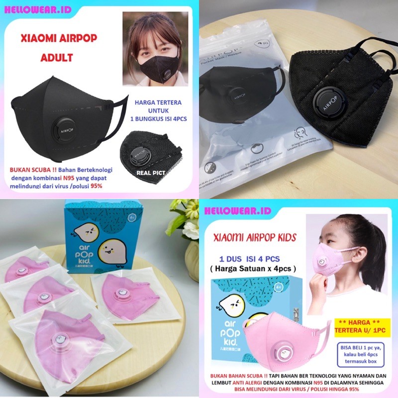 MASKER XIAOMI AIRPOP N95 XIAOMI MASK MASKER AIRPOP KID N95 Anti haze