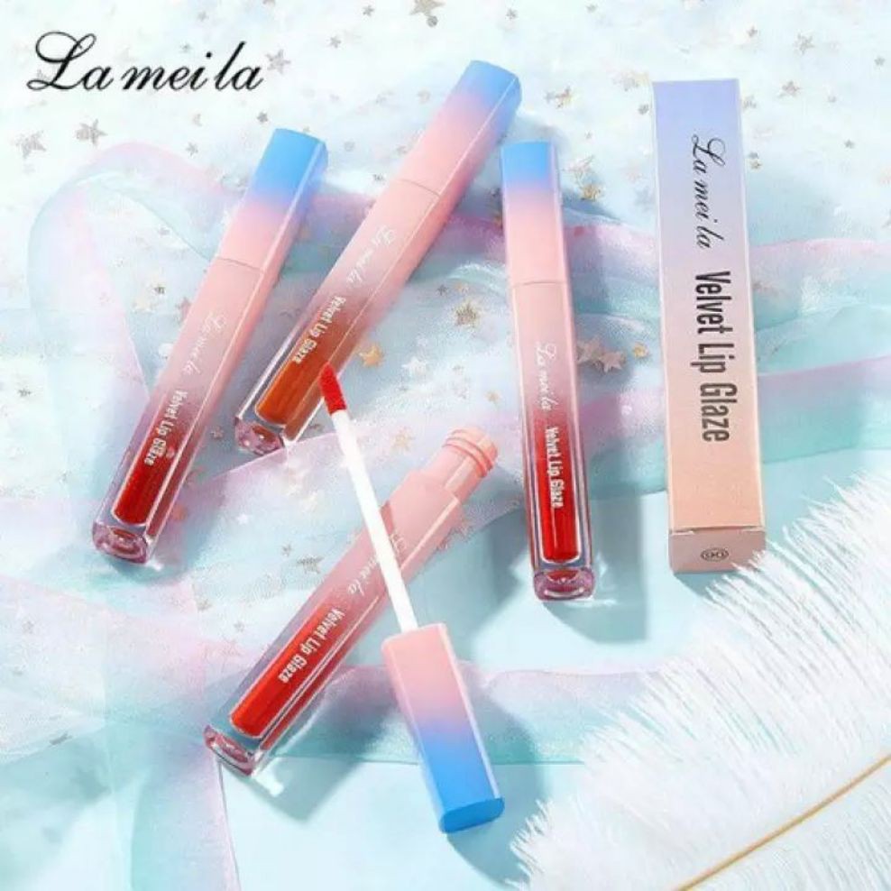 LIP TIN LAMEILA VELVET LIP GLAZE Waterproof - LIPSTICK MATTE Tahan Lama