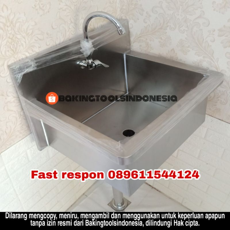 Spoel Hoek Sink Janitor Stainless SUS 201 / Wastafel Rumah Sakit