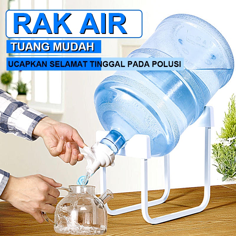 dudukan galon air minum Bahan Besi Tebal + kran air minum KRAN GALON FOOD GRADE DUDUKAN MEJA MODEL U