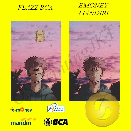 CUSTOM KARTU FLAZZ BCA GENERASI 2 ATAU EMONEY/SALDO 0 -JUJUTSU KAISEN EDITION