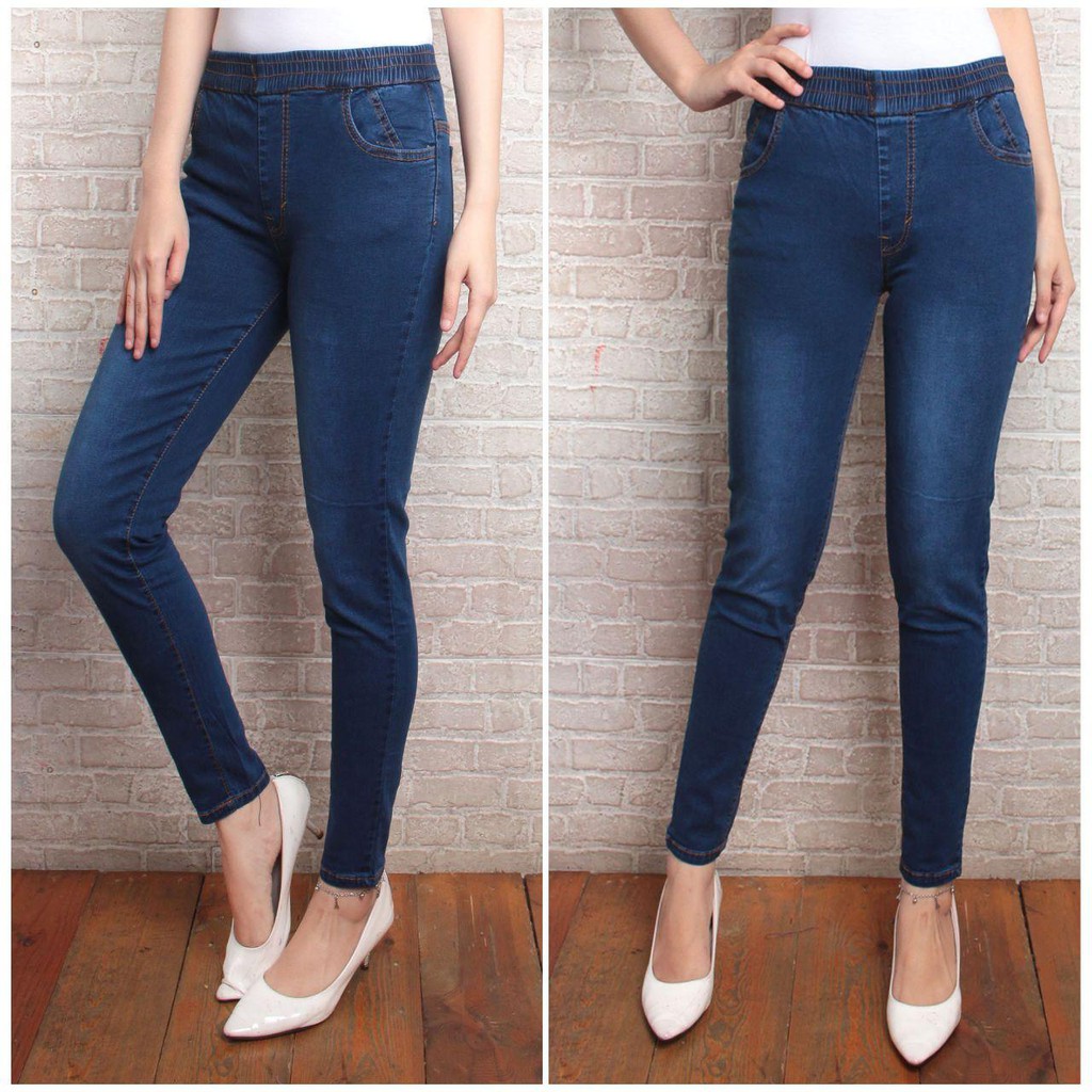 JEGGING LEGGING JEANS STRECT PINGGANG FULL KARET / LEGGING JEANS / JEGGING ORI STRECT