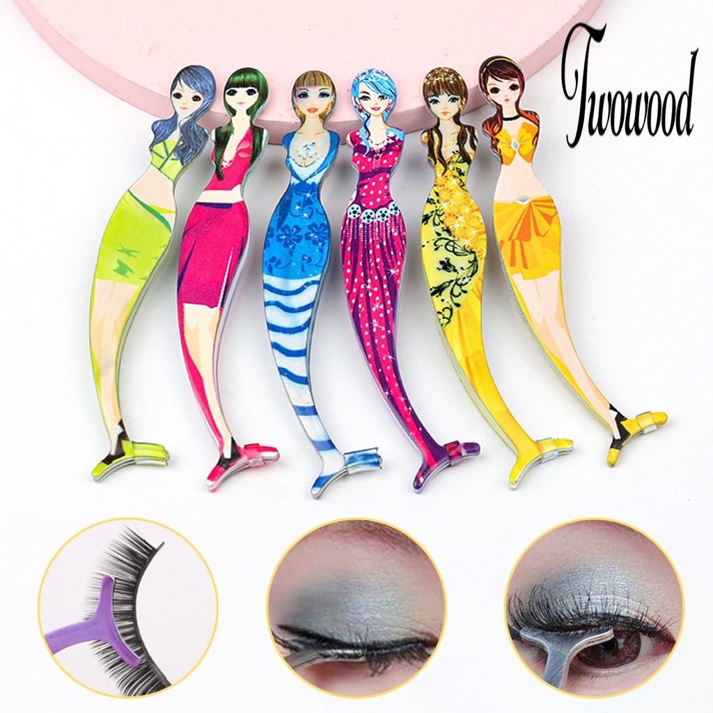 Pinset Ekstensi Bulu Mata Palsu Bentuk Mermaid Bahan Stainless Steel Untuk Makeup