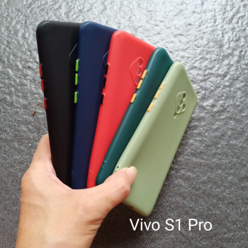 Case macaron Vivo S1 pro . S1 V17 neo . V19 / V17 soft softcase softshell silikon cover casing kesing housing