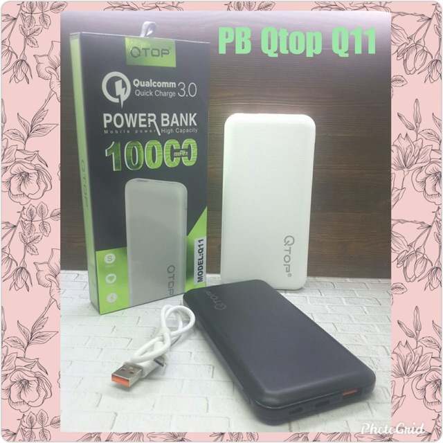 Power bank Qtop Q11 1Usb Real capacity 10.000 mAh Fast charging Qualcomm 3.0