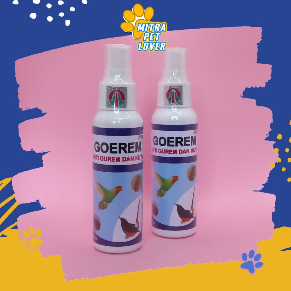 OBAT GUREM BURUNG - GOEREM BURUNG SPRAY 120 ML ORIGINAL - CAIRAN SEMPROT BASMI KUTU JAMUR PADA UNGGAS BIRD AMPUH SEHAT - MURAH - ASLI BERKUALITAS - PET ANIMAL HEALTHCARE TAMASINDO OBAT KESEHATAN &amp; VITAMIN TERNAK HEWAN BINATANG PELIHARAAN MITRAPETLOVER