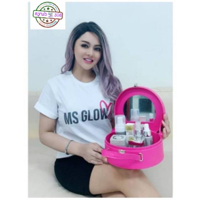 TAS KOSMETIK MS GLOW ( TAS / KOTAK MAKE UP ) WARNA PINK
