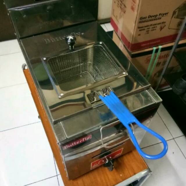 Gas deep fryer penggorengan kentang/ body stenlis