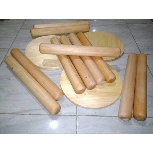 Rolling Pin Kayu Panjang 40cm-Diameter 5cm / Penggilas Adonan / Penggiling Adonan / Penumbuk