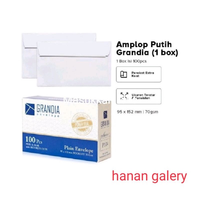 

amplop GRANDIA isi 100pcs/1pak