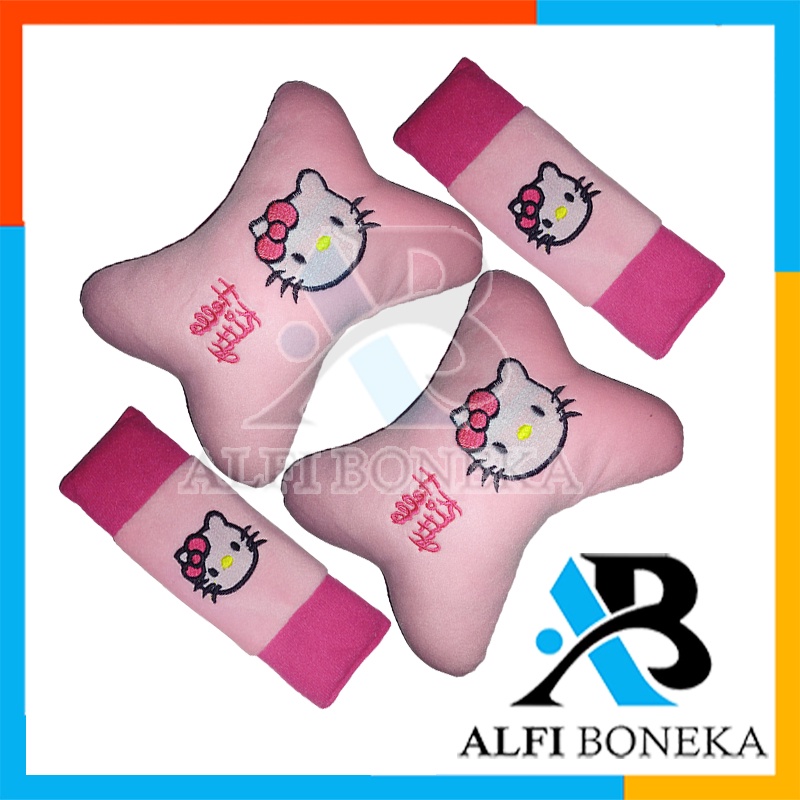 Bantal mobil set 4in1 Karkater - Set Bantal Mobil - Bantal Mobil Karakter - Set Bantal Mobil - Bantal Mobil Lucu