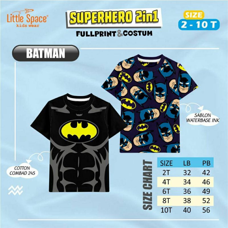 Baju superhero/kaos superhero littlespace/baju anak superhero