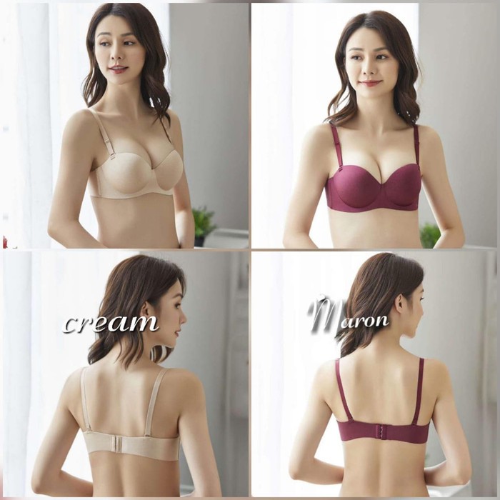 NANISTORES BRA BH SEAMLESS PUSH UP BUSA TEBAL TANPA KAWAT FREE TALI BENING