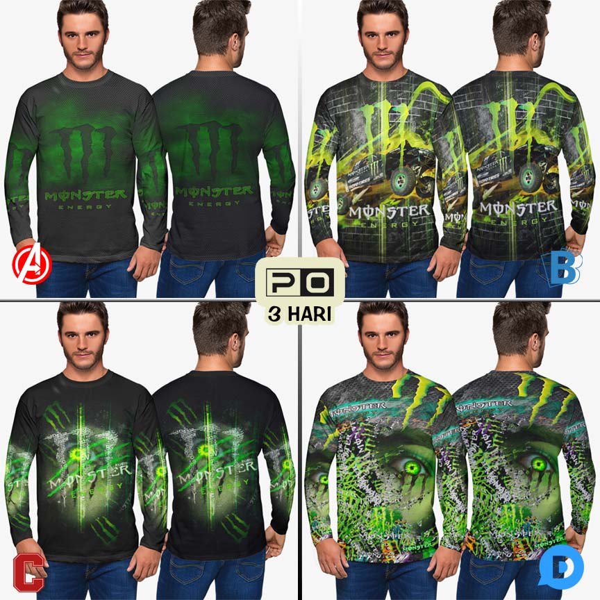 Kaos Tangan Panjang Racing ME Jersey Tshirt Fullprint Bahan Polyester Jersey