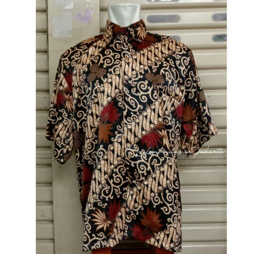 (cod) Lembayung.id / Kemeja Batik Anak Motif Kenanga Hitam