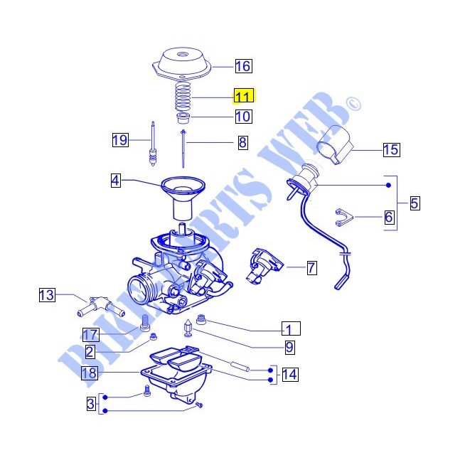 PER KARBURATOR KEIHIN CVK ORIGINAL PIAGGIO