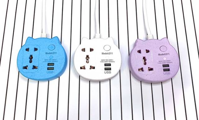Stop Kontak USB Kabel Serba guna Original Power Socket 3 Colokan 211