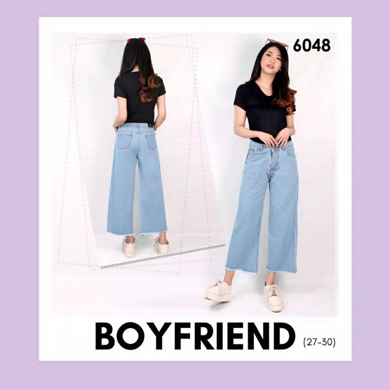 (27-30)Boyfriend jeans wanita bawah lebar cutbray celana panjang levis cewek denim