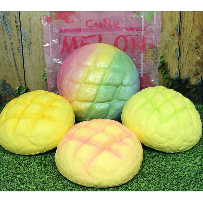 Soft And SlowRise Squishy MELON PAN RAINBOW BY IBLOOM