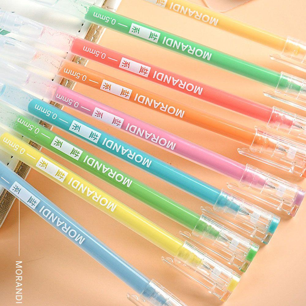 Populer 9pcs Pen Air Perlengkapan Kantor Notebook Diary Morandi Kuas Lukisan